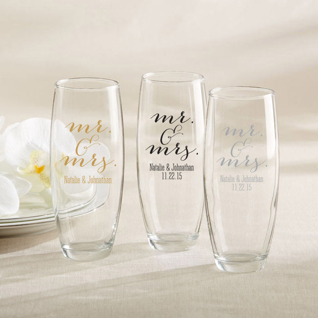 Kate Aspen Personalized 9 Oz. Stemless Champagne Glass
