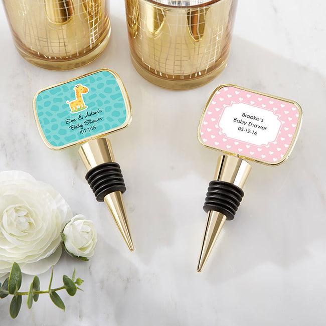 kate aspen Personalized Gold Bottle Stopper - Baby Shower