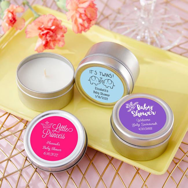 Kate Aspen Personalized Travel Candle Tin - Baby Shower