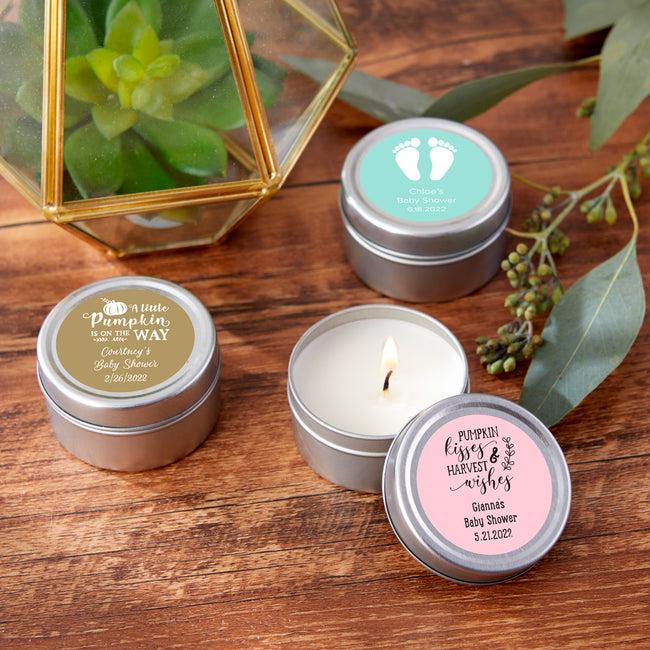 kate aspen Personalized Travel Candle Tin - Baby Shower