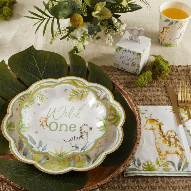 Kate Aspen Safari Baby 7 In. Premium Paper Plates (Set Of 16)