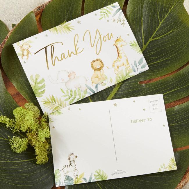 Kate Aspen Safari Baby Shower Invitation & Thank You Card Bundle (Set Of 20)