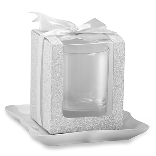 Kate Aspen Silver 9 Oz. Glassware Gift Box With Ribbon (Set Of 20)