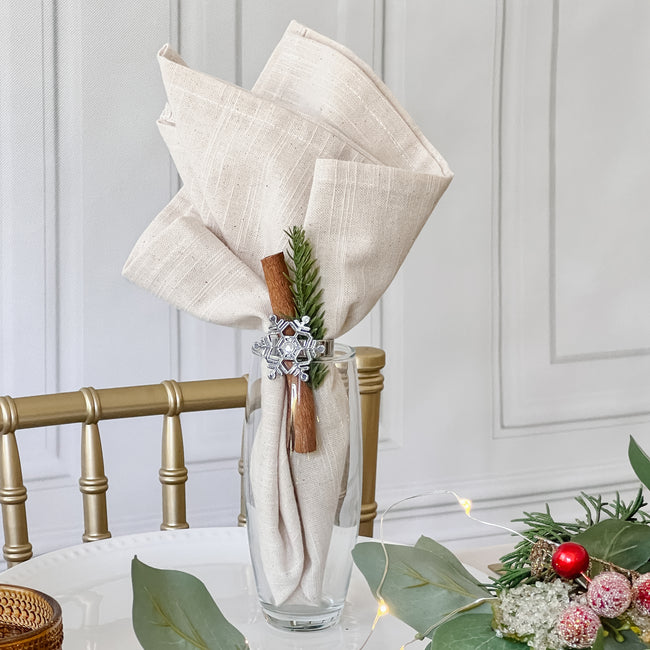 Kate Aspen Sparkling Snowflake Napkin Ring (Set Of 4)