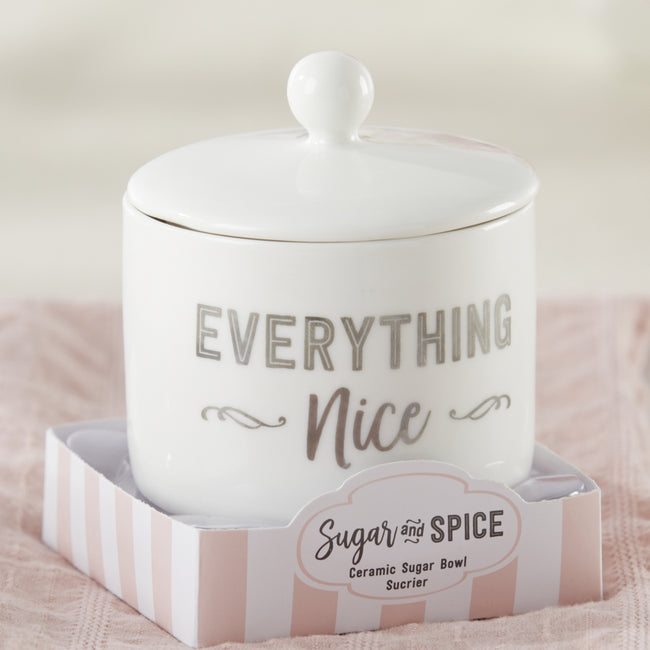 Kate Aspen Sugar Spice And Everything Nice Ceramic Sugar Bowl