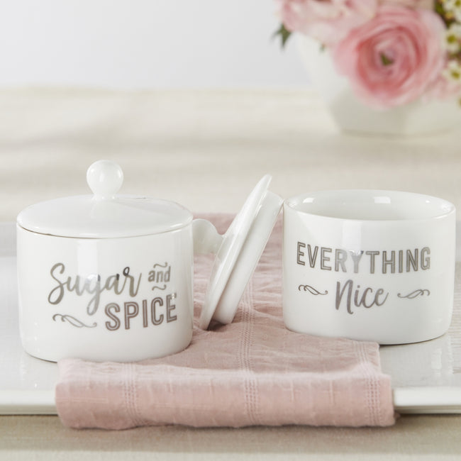 Kate Aspen Sugar Spice And Everything Nice Ceramic Sugar Bowl