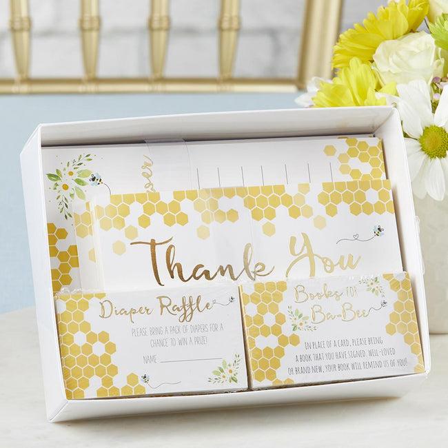 kate aspen Sweet as Can Bee Invitation & Thank You Card Bundle (Set of 25)