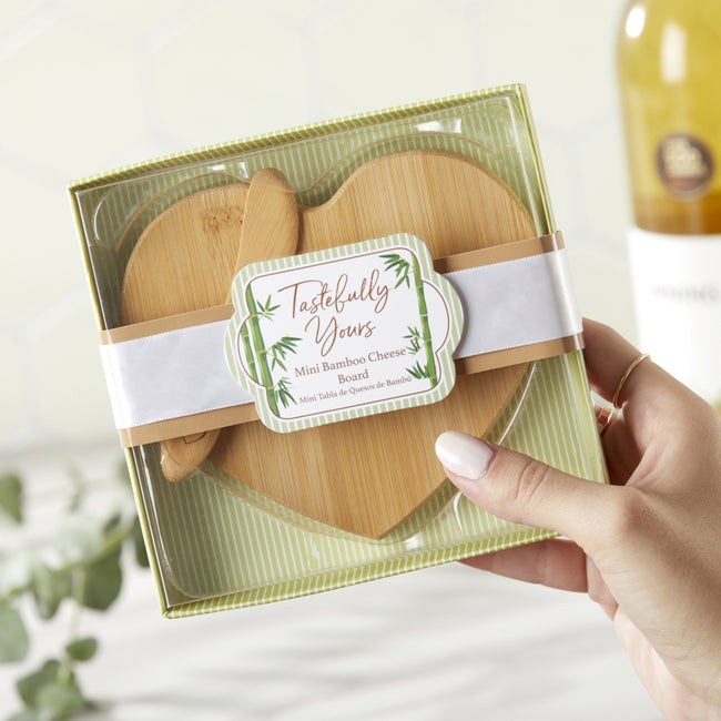 Kate Aspen Tastefully Yours Heart Shaped Bamboo Cheese Board