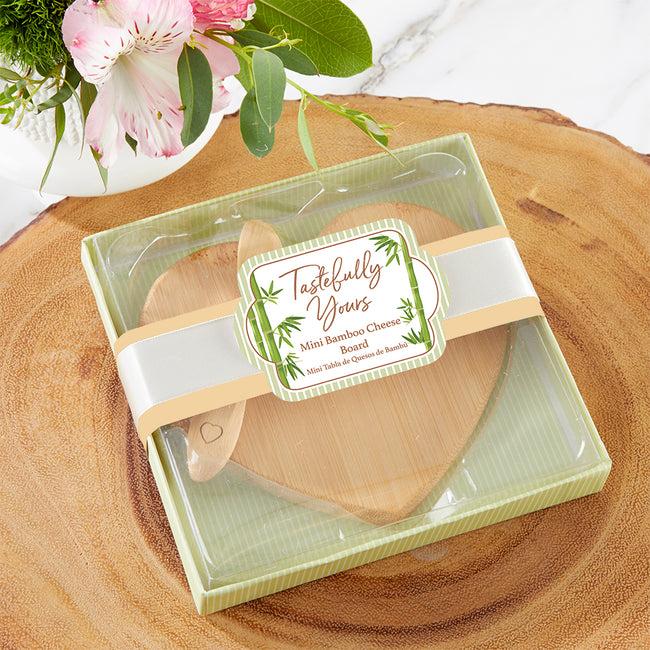 Kate Aspen Tastefully Yours Heart Shaped Bamboo Cheese Board