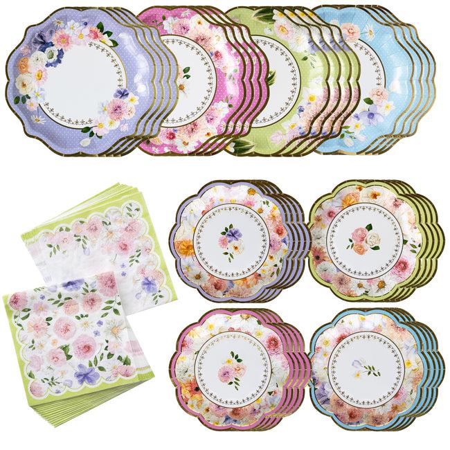 kate aspen Tea Time Party 62 Piece Party Tableware Set (16 Guests)