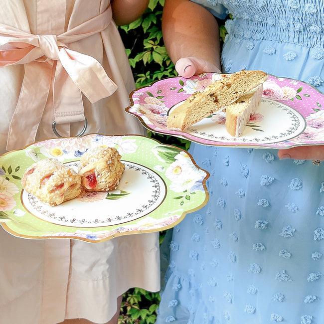 Kate Aspen Tea Time Party 9" Premium Paper Plates - Assorted (Set Of 16)
