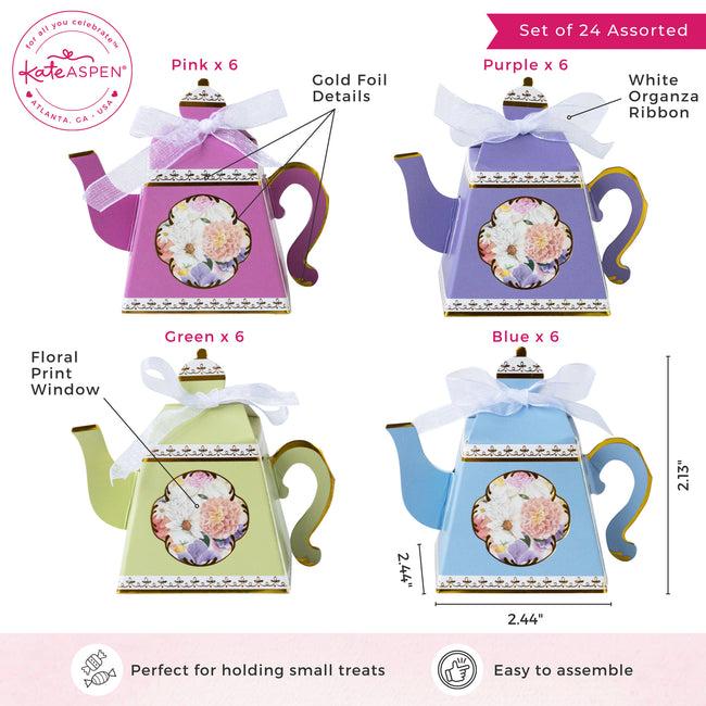 Kate Aspen Tea Time Party Favor Box - Assorted (Set Of 24)