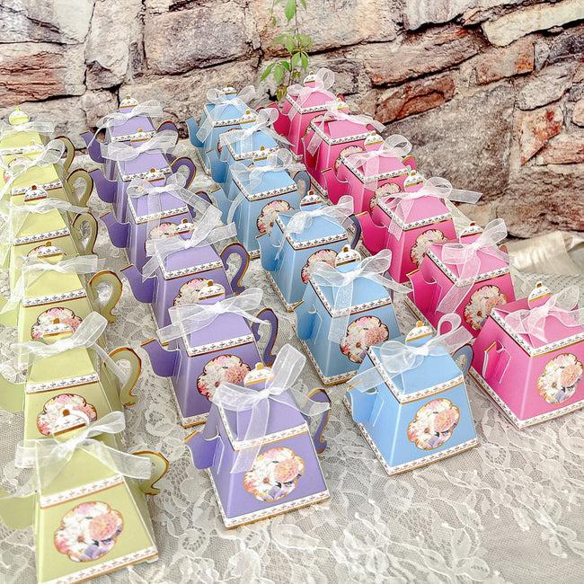 kate aspen Tea Time Party Favor Box - Assorted (Set of 24)