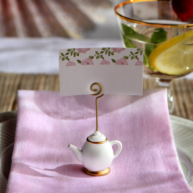 Kate Aspen Tea Time Whimsy Place Card Holder (Set Of 6)