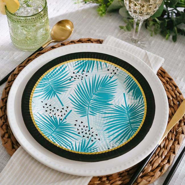 Kate Aspen Tropical Chic 9 In. Premium Paper Plates (Set Of 8)