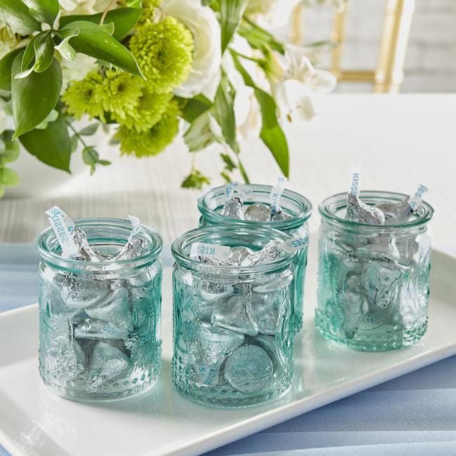 Kate Aspen Vintage Blue Glass Tea Light Holder (Set Of 8)