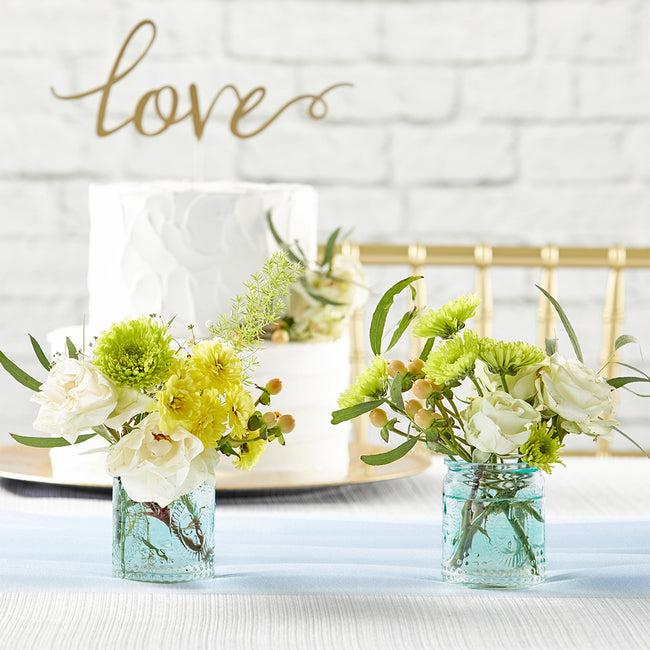 Kate Aspen Vintage Blue Glass Tea Light Holder (Set Of 8)