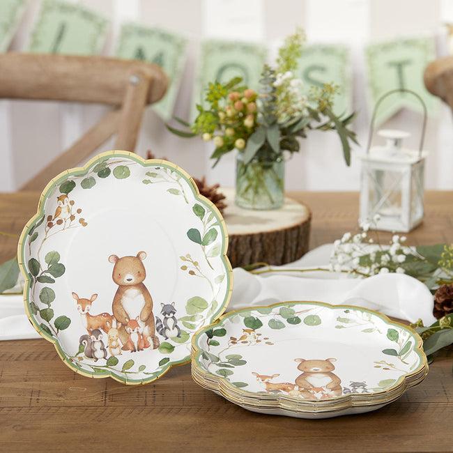 Kate Aspen Woodland Baby 62 Piece Party Tableware Set (16 Guests)