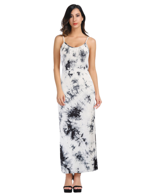 Kate Aspen Bodycon Long Dress Spaghetti Straps Slip Cami Dresses Nightwear