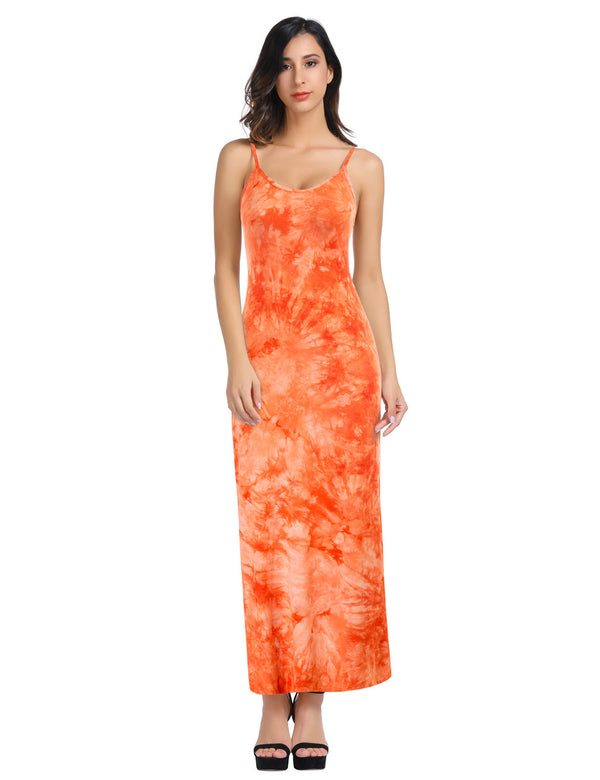 kate aspen Bodycon Long Dress Spaghetti Straps Slip Cami Dresses Nightwear