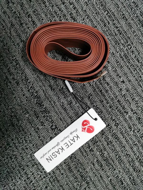 Kate Aspen Kate Kasin 2m Foldover Leather Strips Leatherette Strap 15mm Wide Leather Trimming Tape Lychee Grained Imitation Flat Leather Cord String For DIY Sewing Seaming Hemming