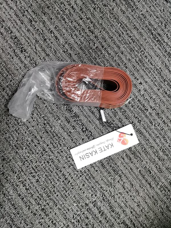 Kate Aspen Kate Kasin 2m Foldover Leather Strips Leatherette Strap 15mm Wide Leather Trimming Tape Lychee Grained Imitation Flat Leather Cord String For DIY Sewing Seaming Hemming