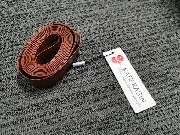 kate aspen Kate Kasin 2m Foldover Leather Strips Leatherette Strap 15mm Wide Leather Trimming Tape Lychee Grained Imitation Flat Leather Cord String for DIY Sewing Seaming Hemming