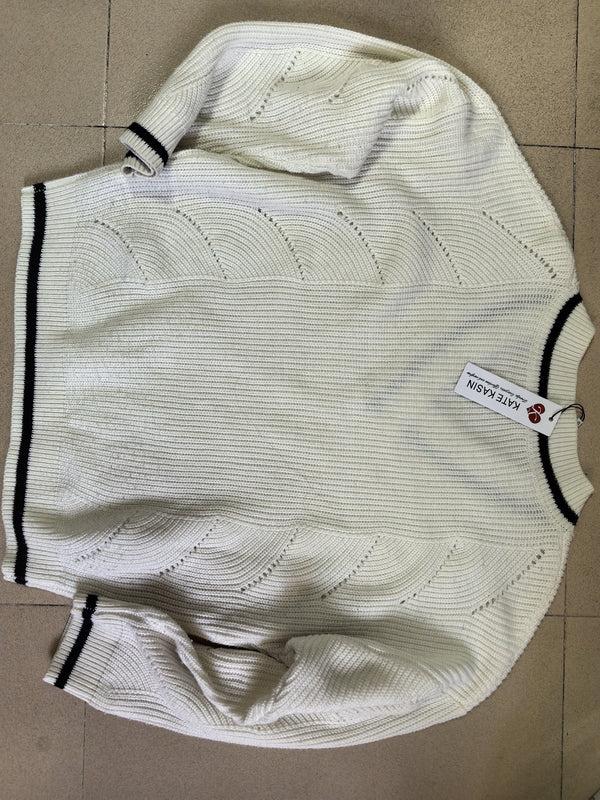 Kate Aspen Kate Kasin Women 2025 Fashion V Neck Long Sleeve Shirts Blouse Knit Casual Pullover Spring Sweater Top