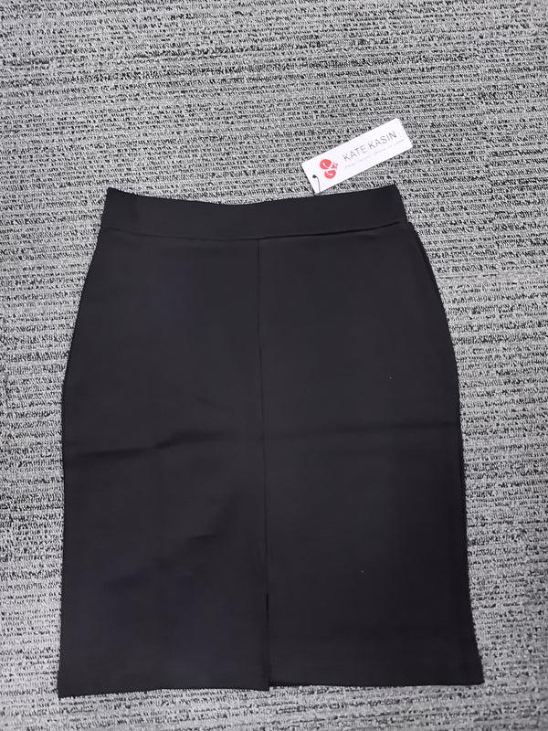kate aspen Kate Kasin Women's Bodycon Mini Club Skirts Basic Elastic High Waisted Stretch Pencil Short Skirts with Slit