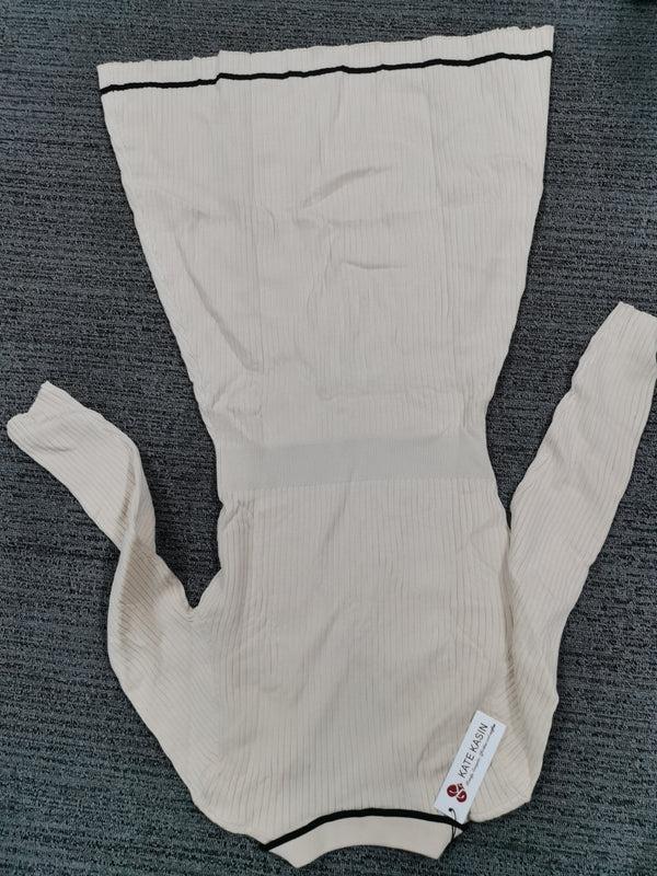 Kate Aspen Kate Kasin Women's Button Ribbed Knit Sweater Dress Long Sleeve V Neck Mini Dress