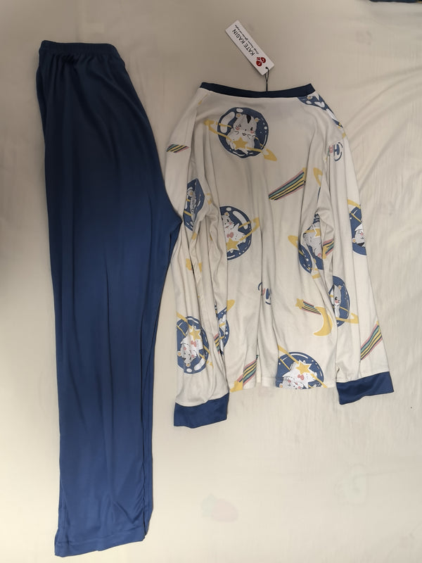 Kate Aspen Kate Kasin Women's Pajama Sets Long Sleeve Sleepwear And Jogger 2 Piece Set