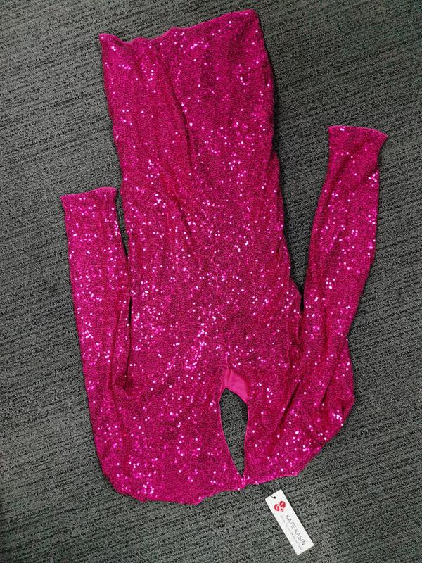 Kate Aspen Kate Kasin Women's V-neck Sequin Shift Dress Short Sleeve Casual Holiday Sparkly Party Dress