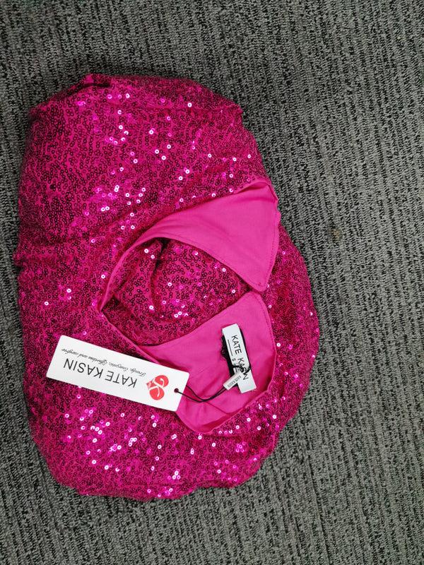 Kate Aspen Kate Kasin Women's V-neck Sequin Shift Dress Short Sleeve Casual Holiday Sparkly Party Dress