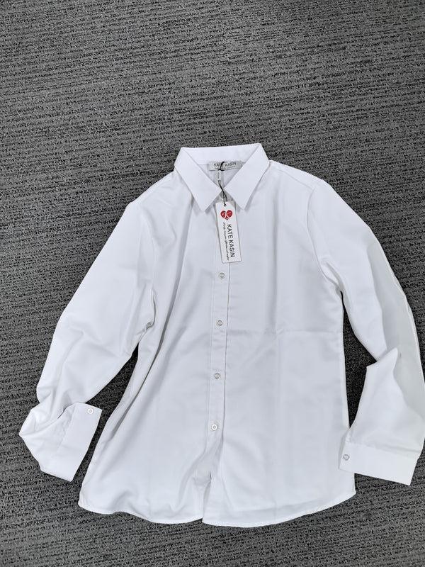 Kate Aspen Kate Kasin Womens Dress Shirts Long Sleeve Button Down Shirts Wrinkle-Free Solid Work Blouse