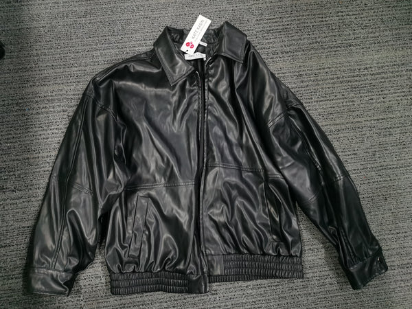 kate aspen Kate Kasin Womens Faux Leather Jacket Oversized Jacket Fall Winter Outfits for Women