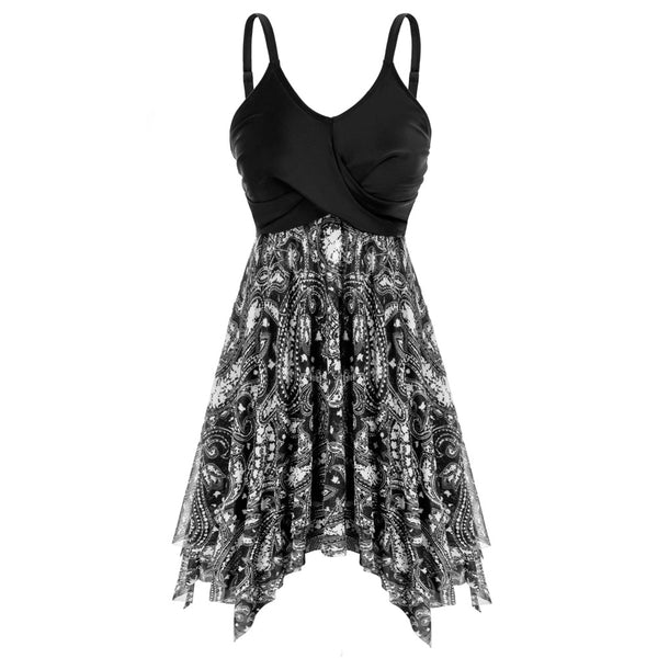 Kate Aspen Separated Swimsuit V-Neck Irregular Hem Swimwear