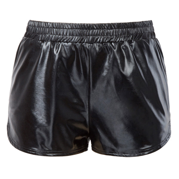 Kate Aspen Sexy Women’s Shinny Elastic Waist Metallic Hot Shorts Yoga Pants