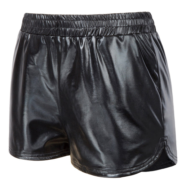 Kate Aspen Sexy Women’s Shinny Elastic Waist Metallic Hot Shorts Yoga Pants