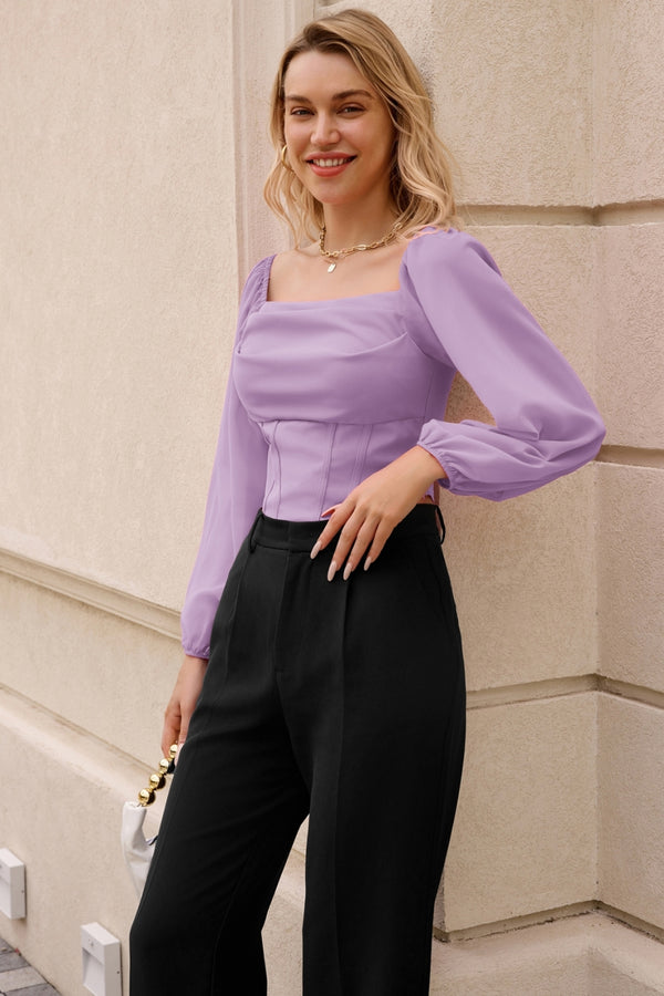 kate aspen Women Corset Tops Sheer Long Sleeve Blouse Crop Tops Off The Shoulder Shirts Square Neck Fall Blouses 2023 kate aspen Women Corset Tops Sheer Long Sleeve Blouse Crop Tops Off The Shoulder Shirts Square Neck Fall Blouses 2023