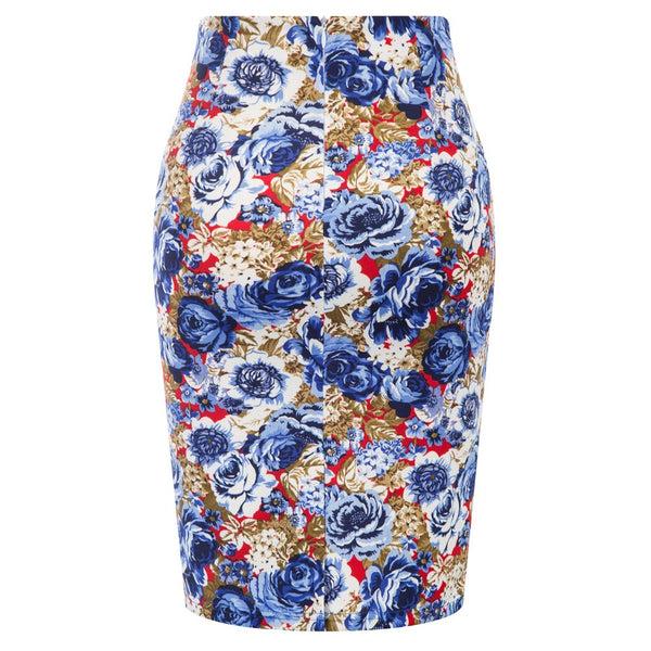 Kate Aspen Women’s Fashion Pattern Hips-wrapped Bodycon Pencil Floral Skirt