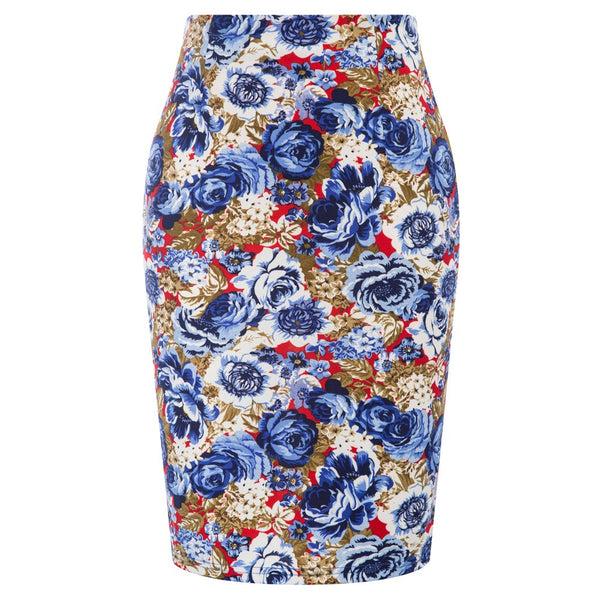 kate aspen Women’s Fashion Pattern Hips-wrapped Bodycon Pencil Floral Skirt
