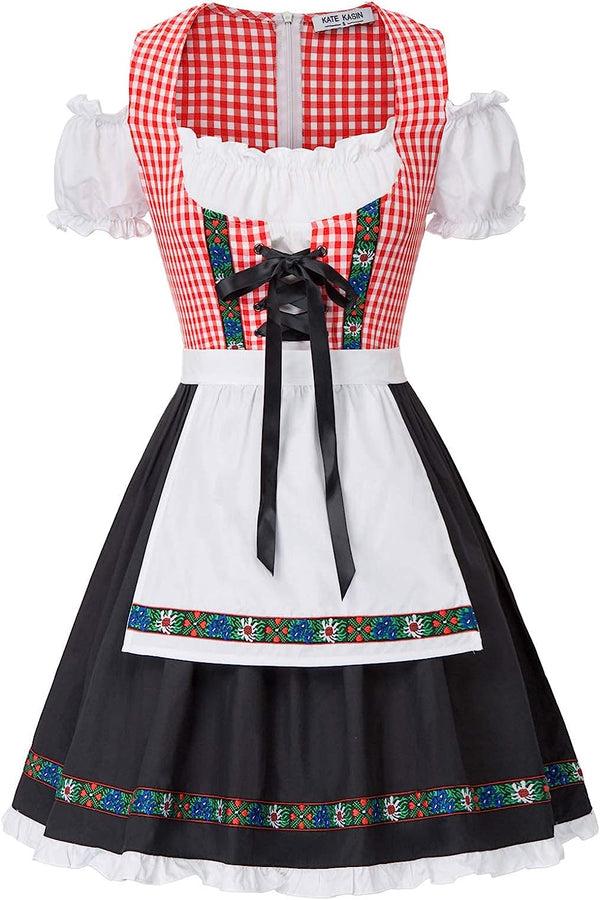 kate aspen Women's German Dirndl Dress Costumes for Traditional Bavarian Oktoberfest Carnival Halloween