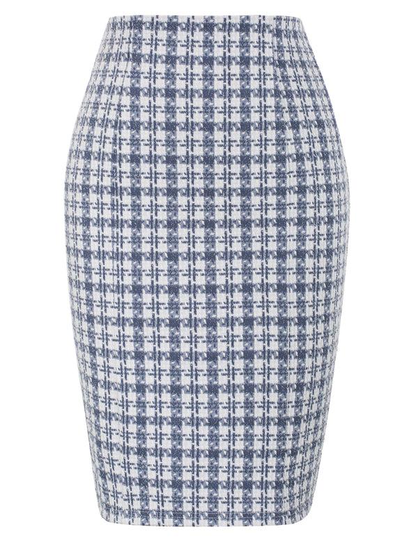 Kate Aspen Womens Knee Length Elastic Waist Stretchy Bodycon Business Pencil Skirt