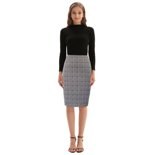 kate aspen Womens Knee Length Elastic Waist Stretchy Bodycon Business Pencil Skirt