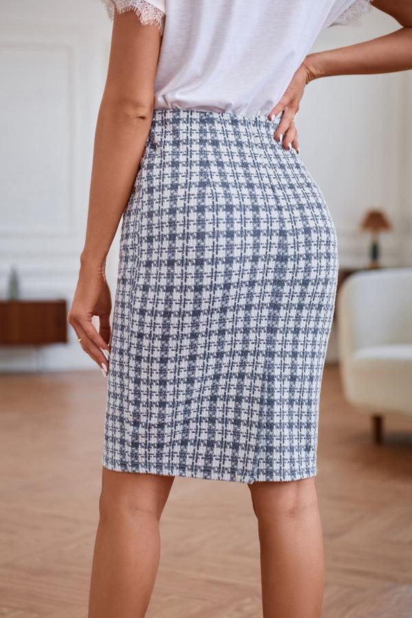 Kate Aspen Womens Knee Length Elastic Waist Stretchy Bodycon Business Pencil Skirt