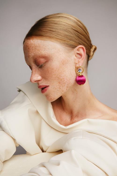 Katerina Makriyianni Colored Fireballs Earrings / Blue