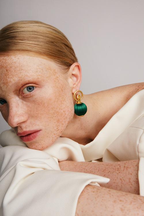 Katerina Makriyianni Colored Fireballs Earrings / Yellow