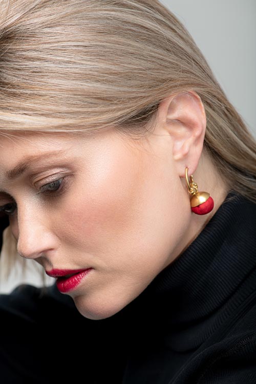 Katerina Makriyianni Anatoli Earrings / Red