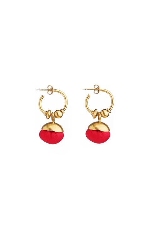 katerina makriyianni Anatoli Earrings / Red