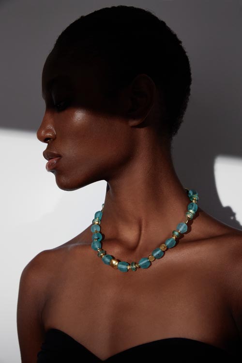 Katerina Makriyianni Aqua Blue Necklace